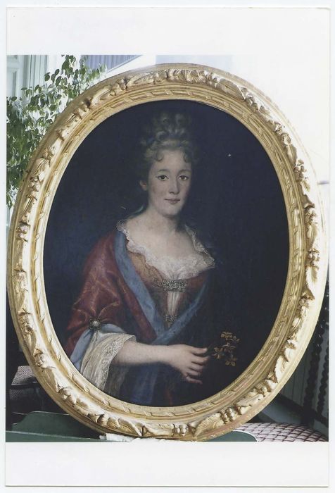 Tableau et son cadre : Portrait de Geneviève de Boqueton