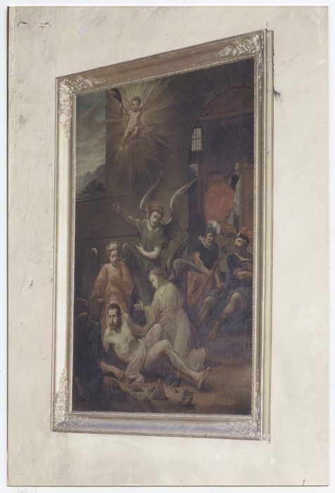 quatre tableaux : Vie de saint Vincent de Saragosse : Saint Vincent assisté par les anges