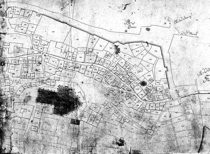 Plan cadastral des alentours de l'église