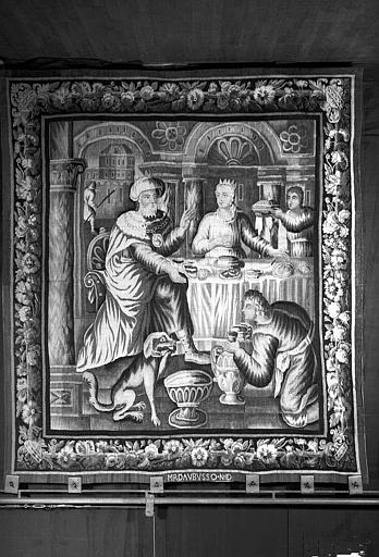 Tapisserie d'Aubusson, pièce de la tenture d'Esther : Banquet d'Aman - © Ministère de la Culture (France), Médiathèque du patrimoine et de la photographie, diffusion RMN-GP