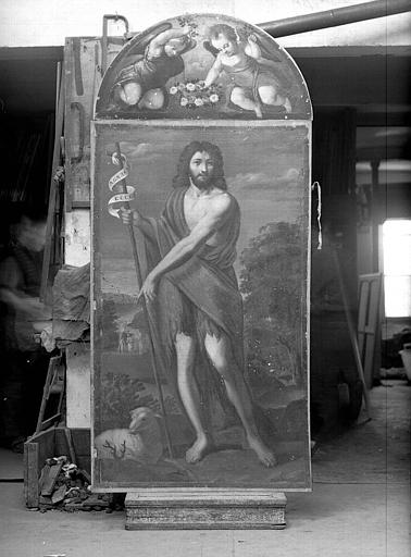 Saint Jean-Baptiste, peinture sur toile décorant le choeur côté sud