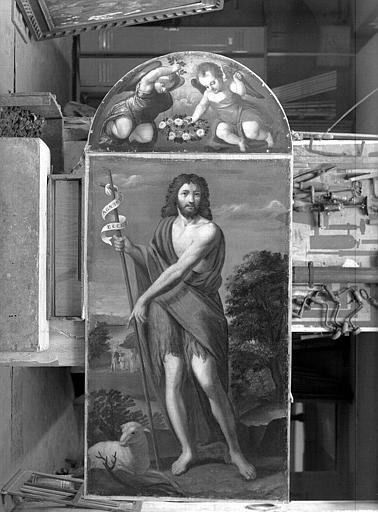 Saint Jean-Baptiste, peinture sur toile décorant le choeur côté sud