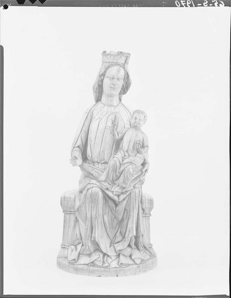 Statuette : Vierge à l'Enfant, de face