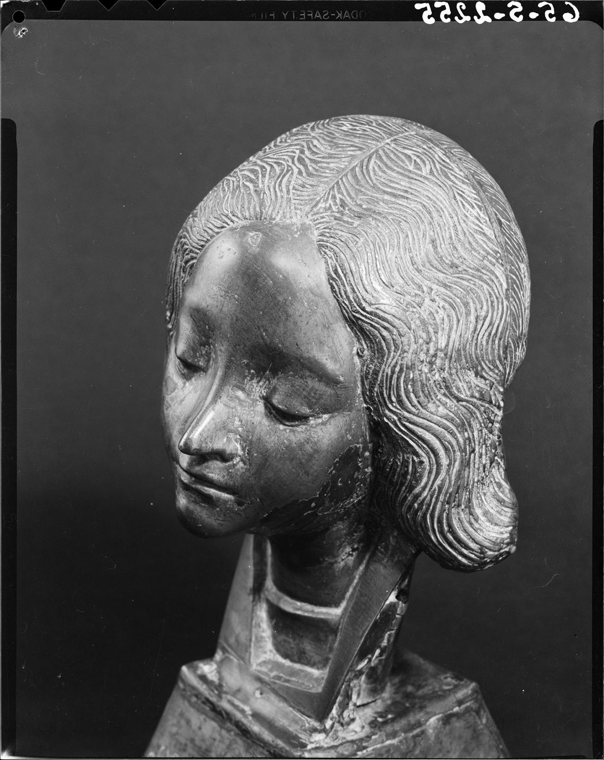 Buste reliquaire de sainte Fortunade en bronze étamé et cuivré