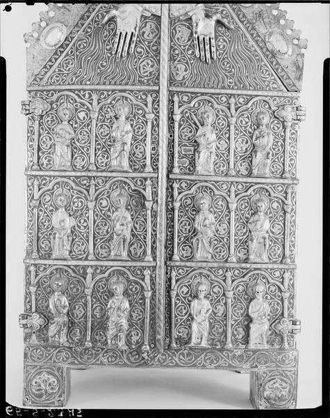 Tabernacle ou châsse, dit de saint Aignan : détail des volets, faces extérieures