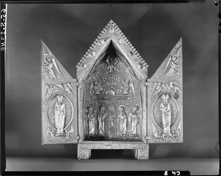 Tabernacle ou châsse, dit de saint Aignan : ensemble de face volets ouverts