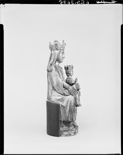 Statuette : Vierge à l'Enfant, profil droit