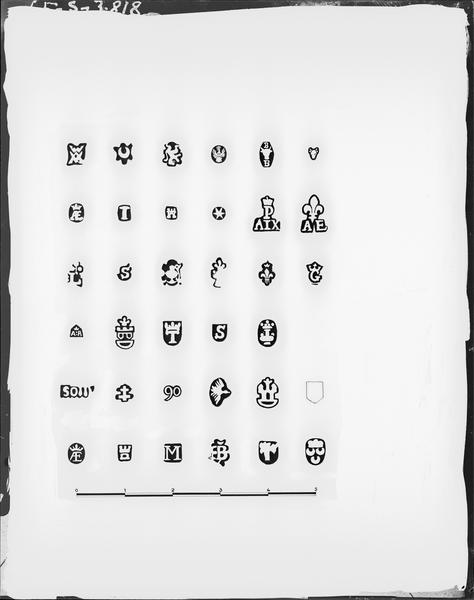 Planche regroupant des poinçons d'orfèvrerie