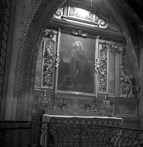 Retable en bois provenant de la chapelle Saint-Roch