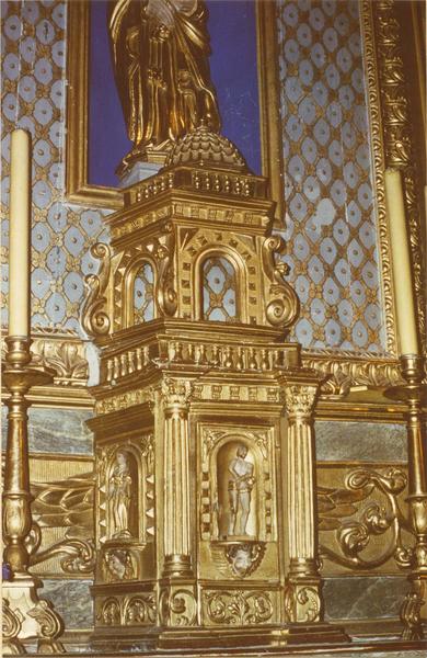 autel, retable, tabernacle (maître-autel), détail