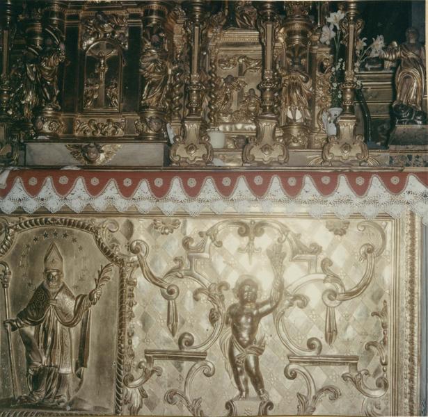 autel, retable, tabernacle (maître-autel), détail