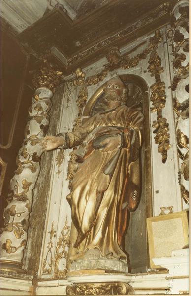 autel, retable, tabernacle, bas-relief, statue (maître-autel) de saint Jean-Baptiste, détail