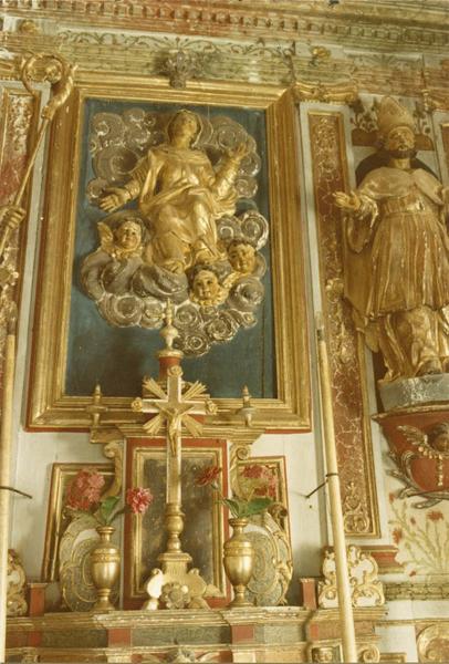 retable, tabernacle, bas-relief du maître-autel : l'Assomption, détail