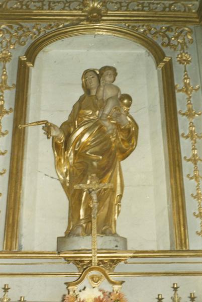 retable, statue de la Vierge : Vierge à l'Enfant - © Ministère de la Culture (France), Médiathèque du patrimoine et de la photographie (objets mobiliers), tous droits réservés