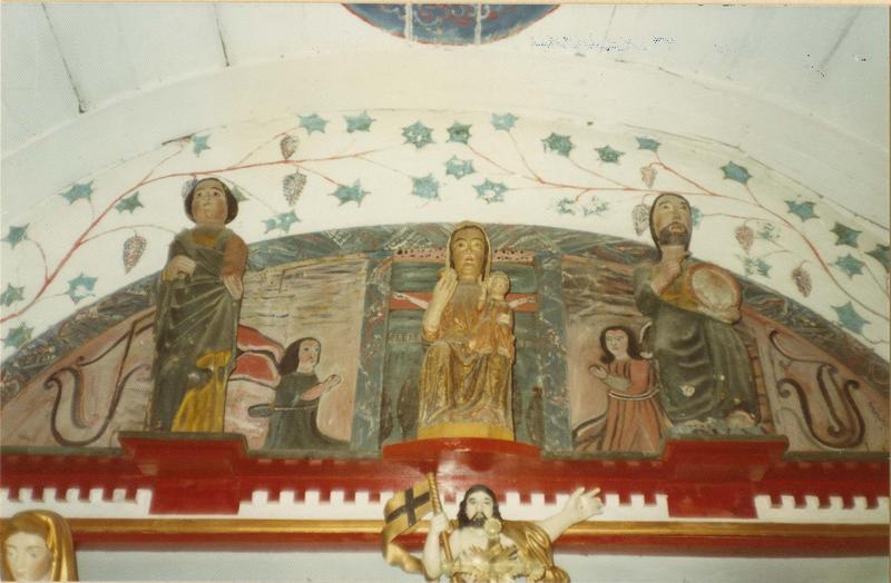 deux statues : saint Jean-Baptiste, saint Jean l'évangéliste, détail