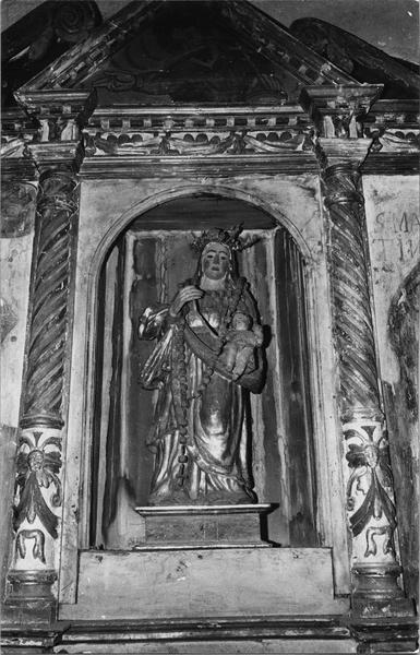 retable, statue de la chapelle Nord : la sainte Vierge, détail