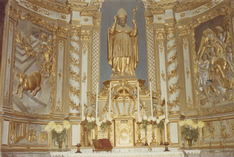 autel, retable, tabernacle, statues : saint Saturnin (maître-autel) - © Ministère de la Culture (France), Médiathèque du patrimoine et de la photographie (objets mobiliers), tous droits réservés