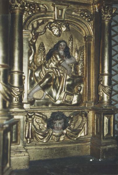 autel, retable, tabernacle, bas-relief (maître-autel), détail