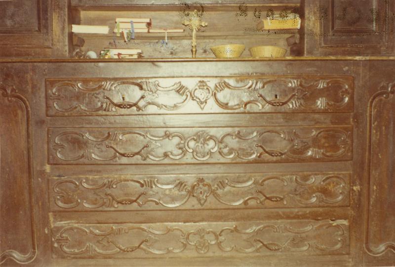 meuble de sacristie, détail - © Ministère de la Culture (France), Médiathèque du patrimoine et de la photographie (objets mobiliers), tous droits réservés