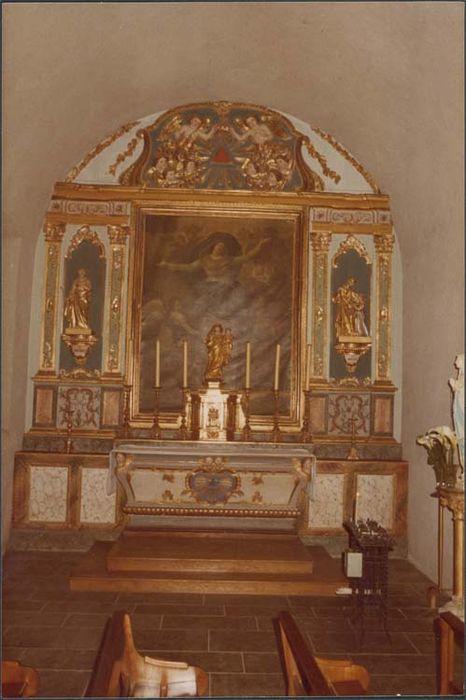 retable de la chapelle de la Vierge, tabernacle et tableau : Assomption