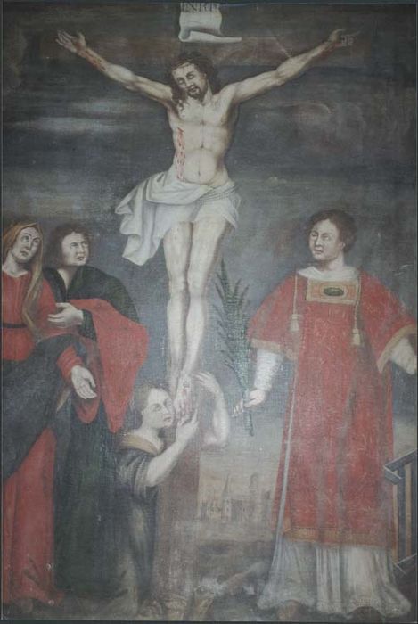 tableau et son cadre : Crucifixion