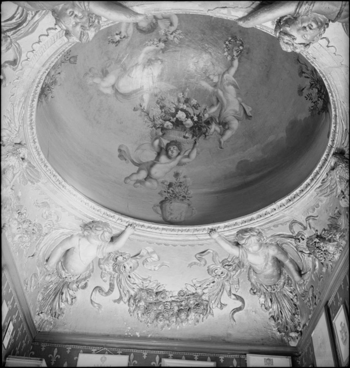 Plafond peint du rez-de-chaussée, détail