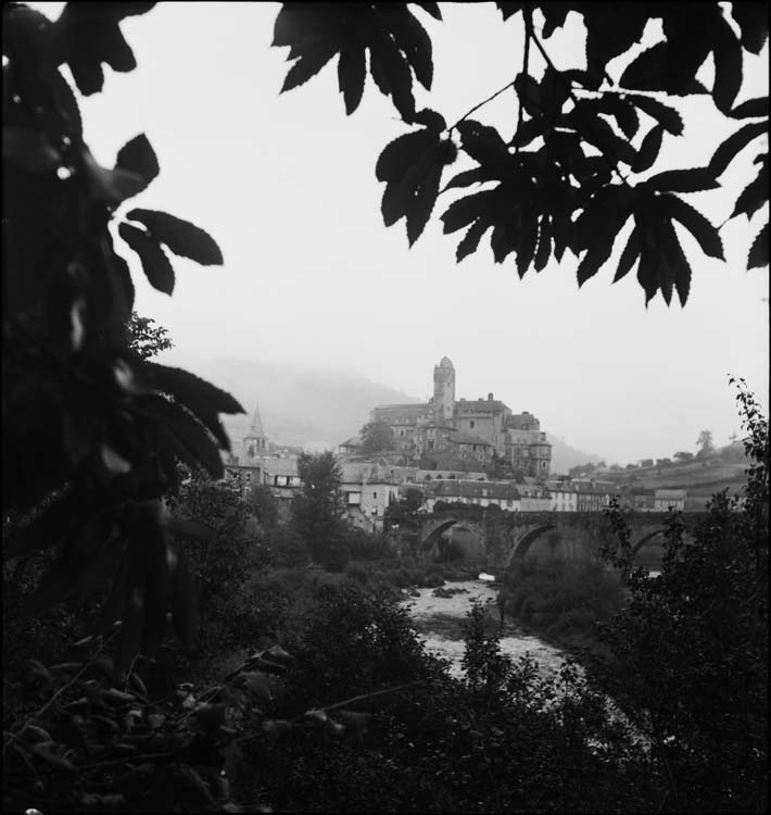 Château et pont vus des rives du Lot