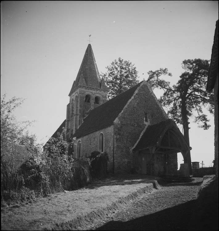 Ensemble nord-ouest, porche et clocher