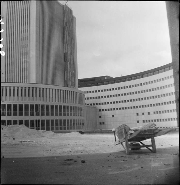 Cour intérieure en travaux