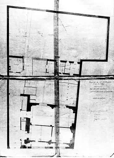 Plan de l'immeuble sur l'emplacement de l'ancienne abbaye de saint Germain-des-Prés