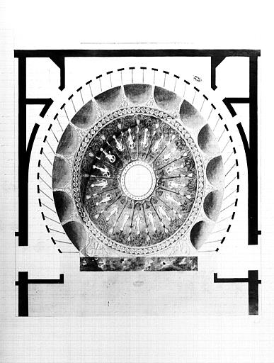 Plan du plafond du Théâtre de l'Odéon