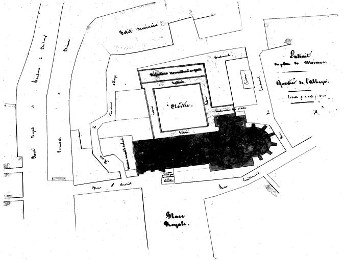 Plan du quartier de l'abbaye