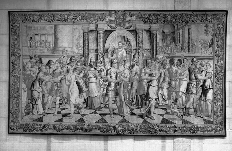 Tapisserie en laine et soie, Enlèvement des Sabines