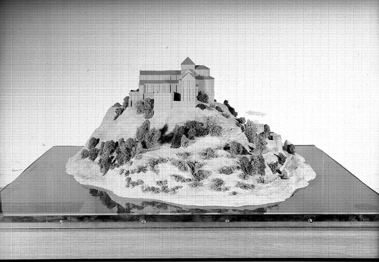 Maquette schématique de l'abbaye vers l'an 1100