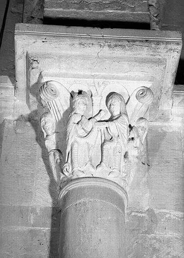 Chapiteau n° 21 de la pile nord du narthex : Apparition de sainte Marie-Madeleine à la Princesse de Provence