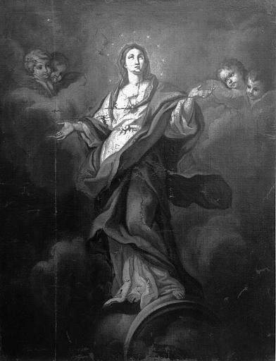 Peinture sur toile : Vierge de l'Immaculée Conception