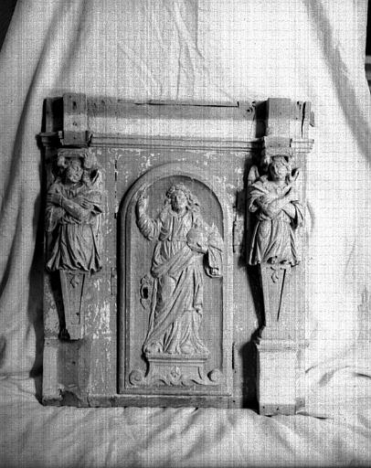 Tabernacle, fragment de bois sculptéx