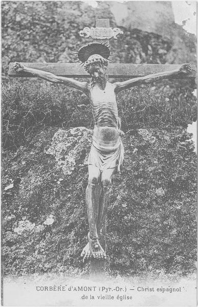 statue : Christ en croix, vue générale