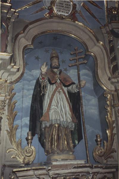 retable majeur dédié à Saint Pierre, statuette, détail