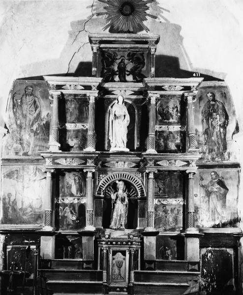 vue générale du retable du Rosaire et de sainte Eugénie