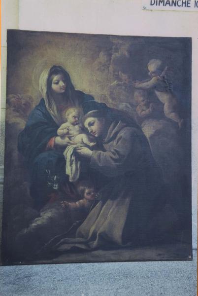 tableau : la présentation de l'enfant Jésus à saint Antoine de Padoue, vue générale