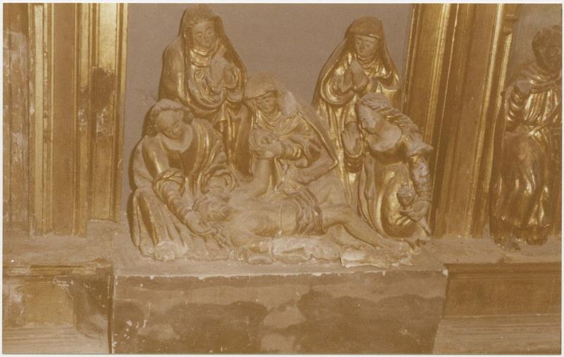 groupe sculpté : Descente de Croix, vue générale