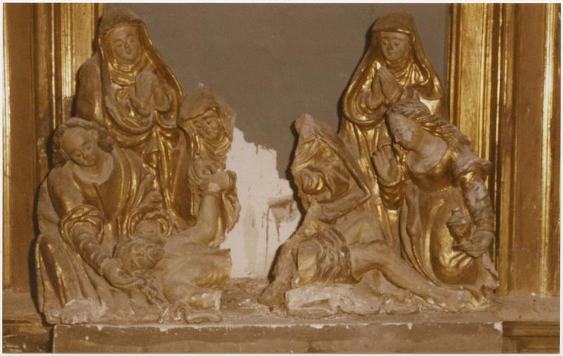 groupe sculpté : Descente de Croix, vue générale