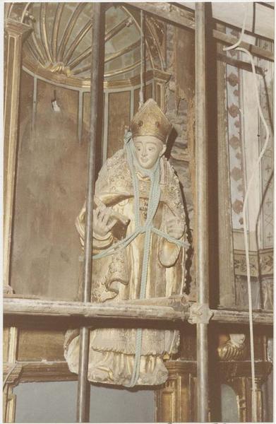 retable du maître-autel, statue : saint non identifié, vue générale