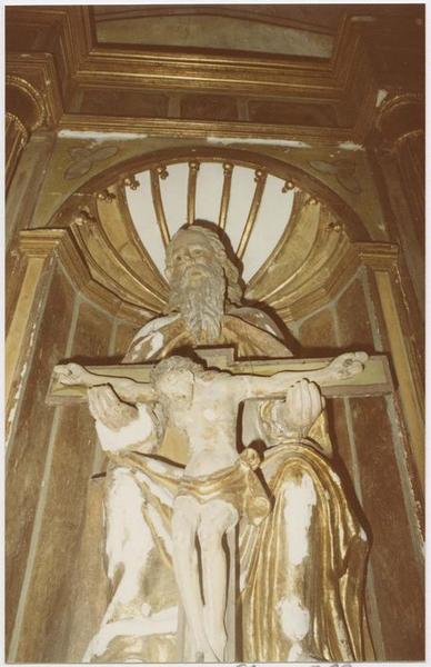 retable du maître-autel, groupe sculpté : la Trinité, vue générale