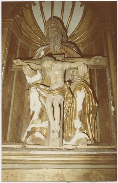 retable du maître-autel, groupe sculpté : la Trinité, vue générale