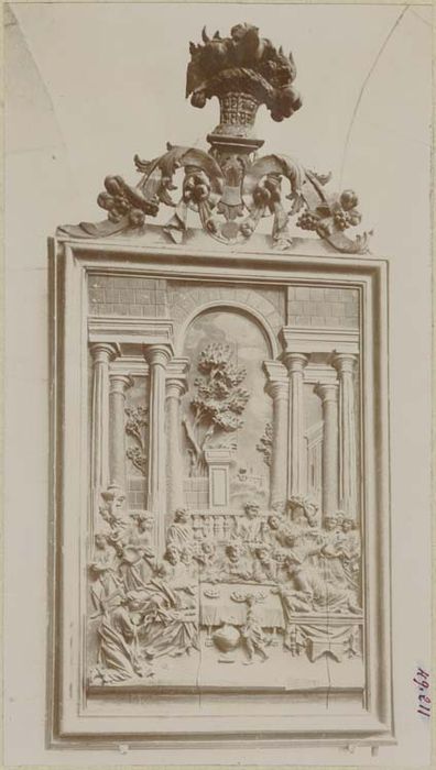 bas-relief : le Repas de Jésus à Béthanie