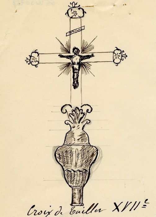 croix de procession (dessin : encre sur papier) - © Ministère de la Culture (France), Médiathèque du patrimoine et de la photographie, diffusion GrandPalaisRmn Photo