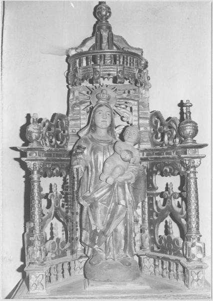 statue de procession, dais de procession : Vierge à l'Enfant, vue générale