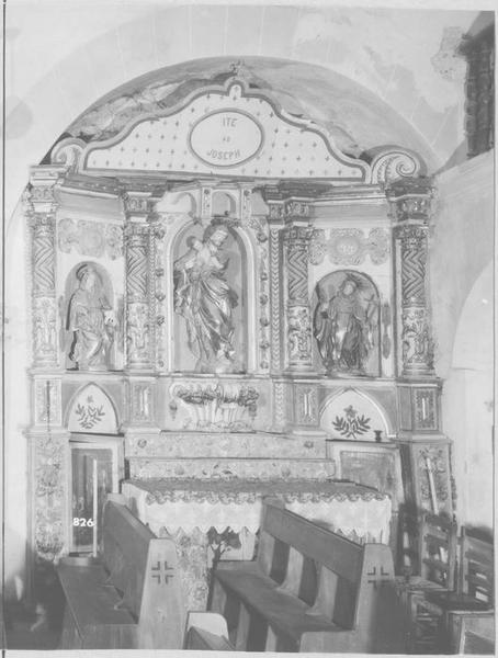 retable de saint Joseph, gradins d'autel, statues : saint Joseph, vue générale - © Ministère de la Culture (France), Médiathèque du patrimoine et de la photographie, diffusion RMN-GP